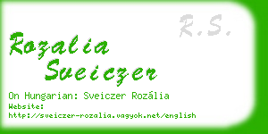 rozalia sveiczer business card